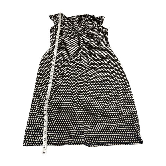 Black Label By Evan Picone Sheath Dress Girls 12 White Polka Dot Knotted Front - Picture 6 of 6